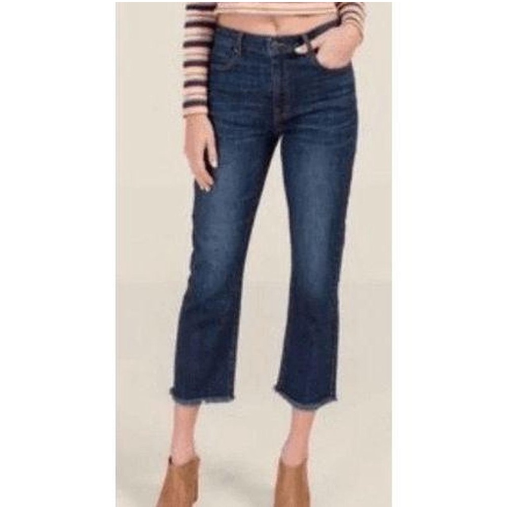 Harper Women's Dark Blue High Rise Straight Ankle Jeans